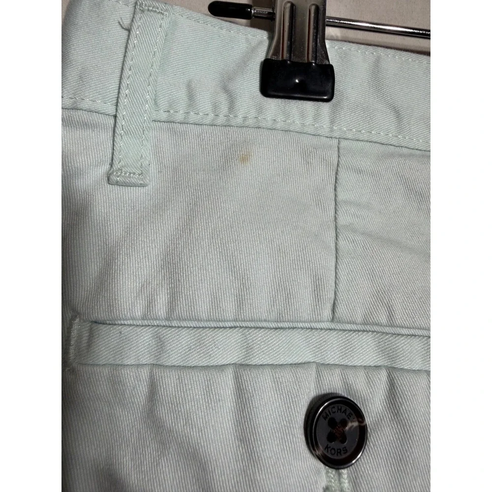 Michael Kors Mens Mint Green Chino Shorts Size 30 Stretch Cotton Twill Casual